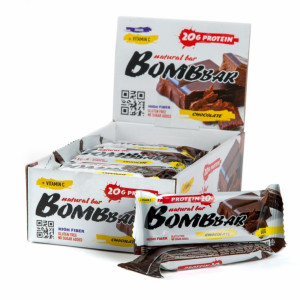 Протеиновый батончик Bombbar 60г Двойной шоколад