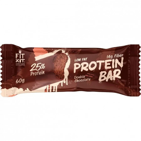 Батончик протеиновый Fit Kit Protein BAR 60г Двойной шоколад