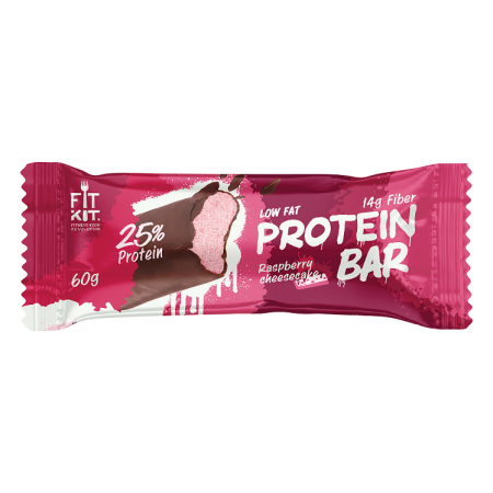Батончик протеиновый Fit Kit Protein BAR 60г Малиновый чизкейк