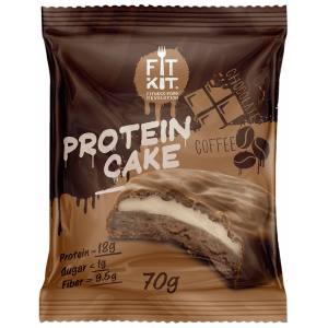 Печенье глазированное Fit Kit Protein Cake 70г Кофе