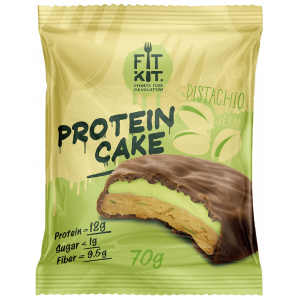 Печенье глазированное с начинкой Fit Kit Protein cake 70г Фисташка