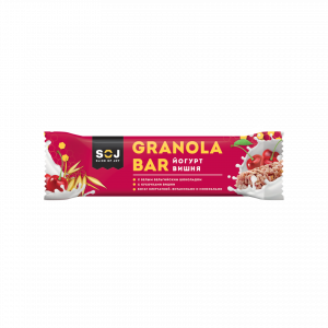 SOJ Злаковый батончик "GRANOLA BAR" 40г  Со вкусом йогурта и вишни