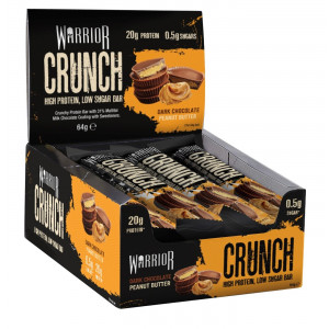 Батончик протеиновый Warrior Crunch Bar 64гр.Темный шоколад-арахис