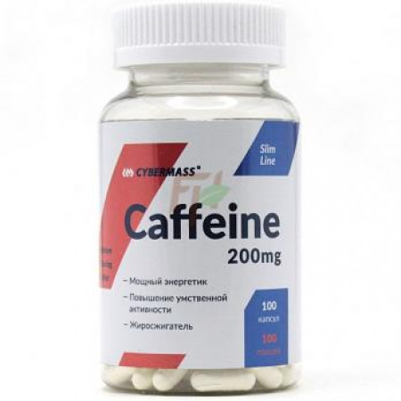 Кофеин Cybermass Caffeine 200 mg 100 капсул