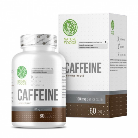 Кофеин Nature Foods Caffeine 100mg 60 капсул