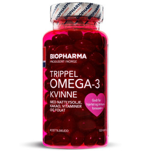 Омега-3 Biopharma Trippel Omega-3 Kvinne 120 капсул