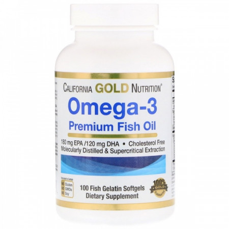 Омега-3 California Gold Omega-3 100 капсул