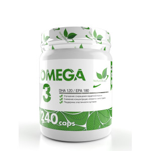 Омега Natural Supp Omega 3 EPA 180 DHA 120 30% 240 капсул