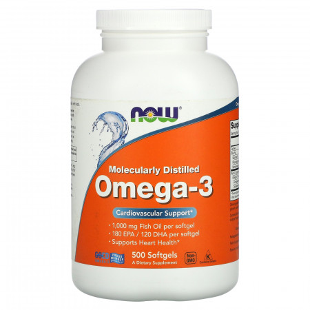 Омега-3 NOW Omega 3 1000 mg 500 капсул