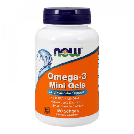 Омега-3 NOW Omega-3 Mini Gels 180 капсул