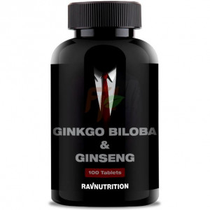 Гинго Билоба RAVNUTRITION Ginkgo Biloba & ginseng 100 таблеток