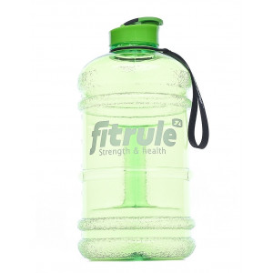 Бутылка для воды FitRule прорезиненный крышка щелчок 2.2л Зеленая
