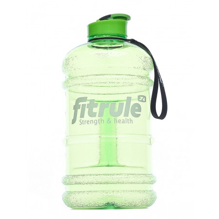 Бутылка для воды FitRule прорезиненный крышка щелчок 2.2л Зеленая