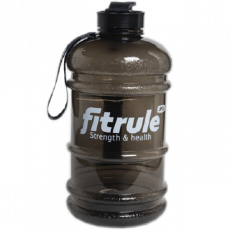 Бутылка для воды FitRule прорезиненный крышка щелчок 2.2л Чёрная