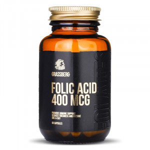 Фолиевая кислота GRASSBERG Folic acid 400 mcg 60 капсул