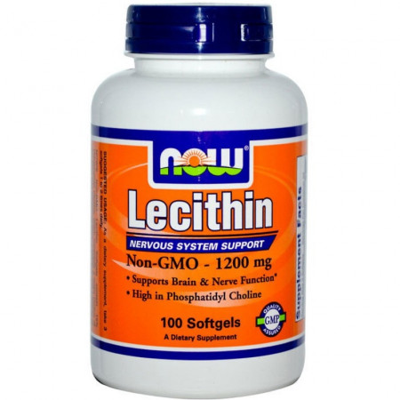 Лецитин NOW Lecithin 1200 mg 100 капс
