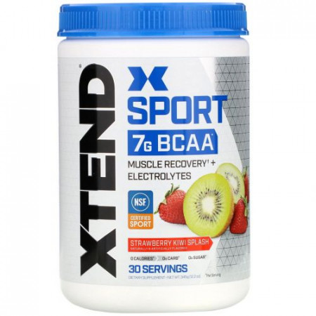 BCAA Scivation Xtend Sport Bcaa + Electrolytes 345г Клубника- Киви
