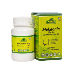 Мелатонин Alfa Vitamins MELATONIN PLUS B-6 5 MG 60 капсул