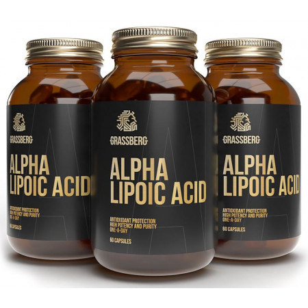 Альфа-липоевая кислота GRASSBERG Alpha Lipoic Acid 60 mg 60 капсул