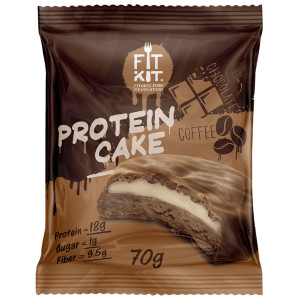 Печенье глазированное Fit Kit Protein Cake 70г Шоколад-кофе