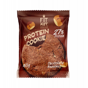 Печенье глазированное Fit Kit Protein Cookie 40г Шоколад-фундук