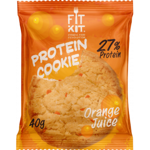 Печенье глазированное Fit Kit Protein Cookie 40г Апельсин