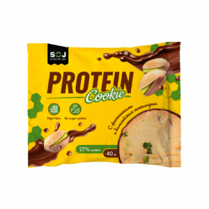 Печенье SOJ Protein Cookie покрытое шоколадом б 40г Фисташка
