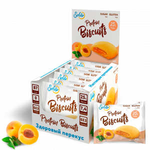 Печенье с начинкой Solvie Protein Biscuits 40г Абрикос
