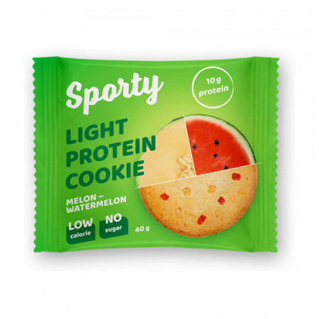 Печенье Sporty Печенье Light protein cookie 40г  Дыня-арбуз