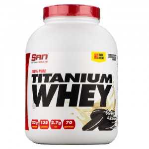 Протеин SAN 100% Pure Titanium Whey 2270г  Печенье-крем