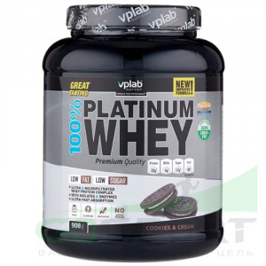 Протеин VPLab 100% Platinum Whey 908г Печенье-крем