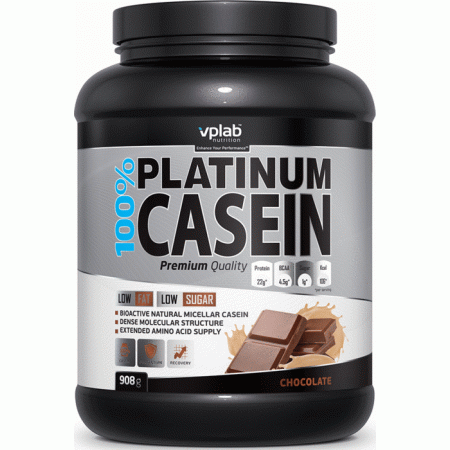 Протеин казеин VPLab 100% Platinum Casein 908г Шоколад