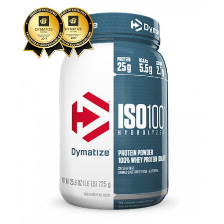 Протеин Dymatize ISO-100-0 Carb Whey 725г Арахисовое масло