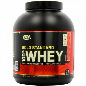 Протеин Optimum Nutrition 100 % Whey protein Gold standard 2270г Клубника