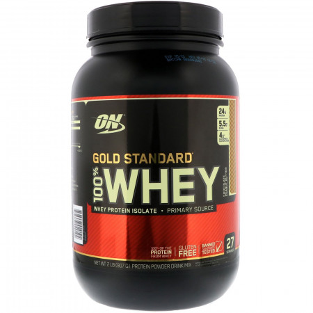 Протеин Optimum Nutrition 100 % Whey protein Gold standard 908г Молочный шоколад
