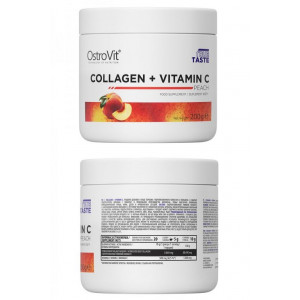 Коллаген OstroVit Collagen + Vitamin C 200г Персик