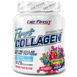 Коллаген Be First Collagen + hyaluronic acid + vitamin C 200гр Лесные ягоды