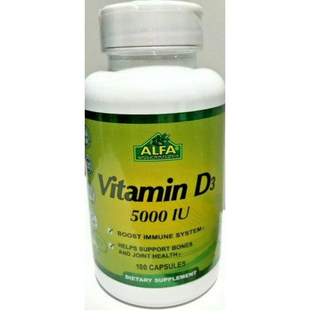 Витамин Д-3 Alfa Vitamins Vitamin D3 5000 IU 100 капсул