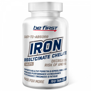 Железо Be First Iron bisglycinate chelate 150 таблеток