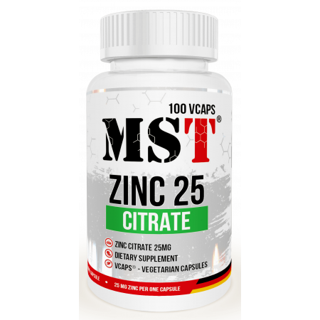 Цинк MST Vitamins Zinc Citrate 25 mg 100 капсул