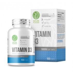 Витамин Д-3 Nature Foods Vitamin D3 5000IU 100 капсул