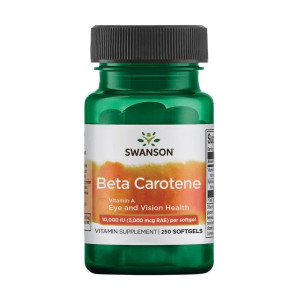 Витамин А Swanson Beta Carotene (Vitamine A) 250 капсул