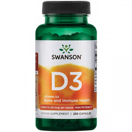 Витамин Д-3 Swanson High Potency Vit D3 1000 IU-30 капсул