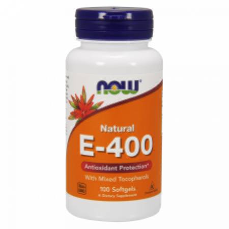 Витамин E NOW E-400 Natural d-alpha Tocopherol 100 капсул
