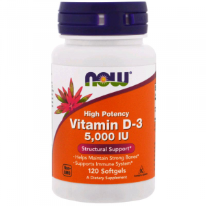 Витамин Д-3 NOW Vitamin D-3 5000 ME 240 капсул
