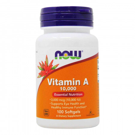 Витамин A NOW Vitamin A 10000 IU 100 капсул