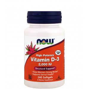 Витамин Д-3 NOW Vitamin D-3 2000 ME 240 капсул