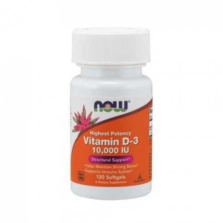 Витамин Д-3 NOW Vitamin D-3 10000 ME 120 капсул