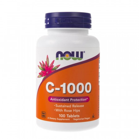 Витамин С с шиповником NOW C-1000  100 таблеток