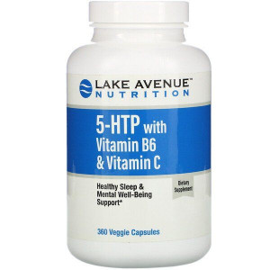 Lake Avenue Nutrition 5-HTP с витамином B6 и витамином C 60 вегетарианских капсул